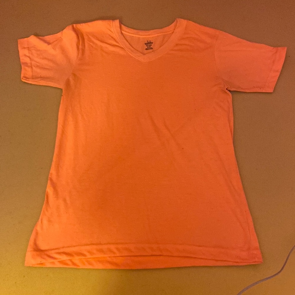 simple orange v neck size small